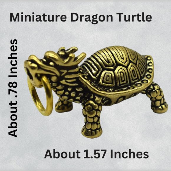 Miniature Brass Dragon Turtle - Assorted Information Below - Meaning & History - Picture 4 of 6